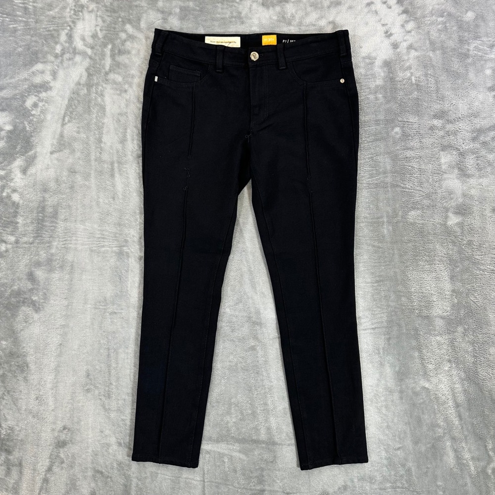 Pilcro and the Letterpress Serif Slim Leg Pants Womens Size 30P Black